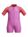 Speedo kids neoprene shortie wetsuit neon violet coral, imported from the UK