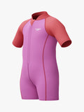 Speedo kids neoprene shortie wetsuit neon violet coral, imported from the UK