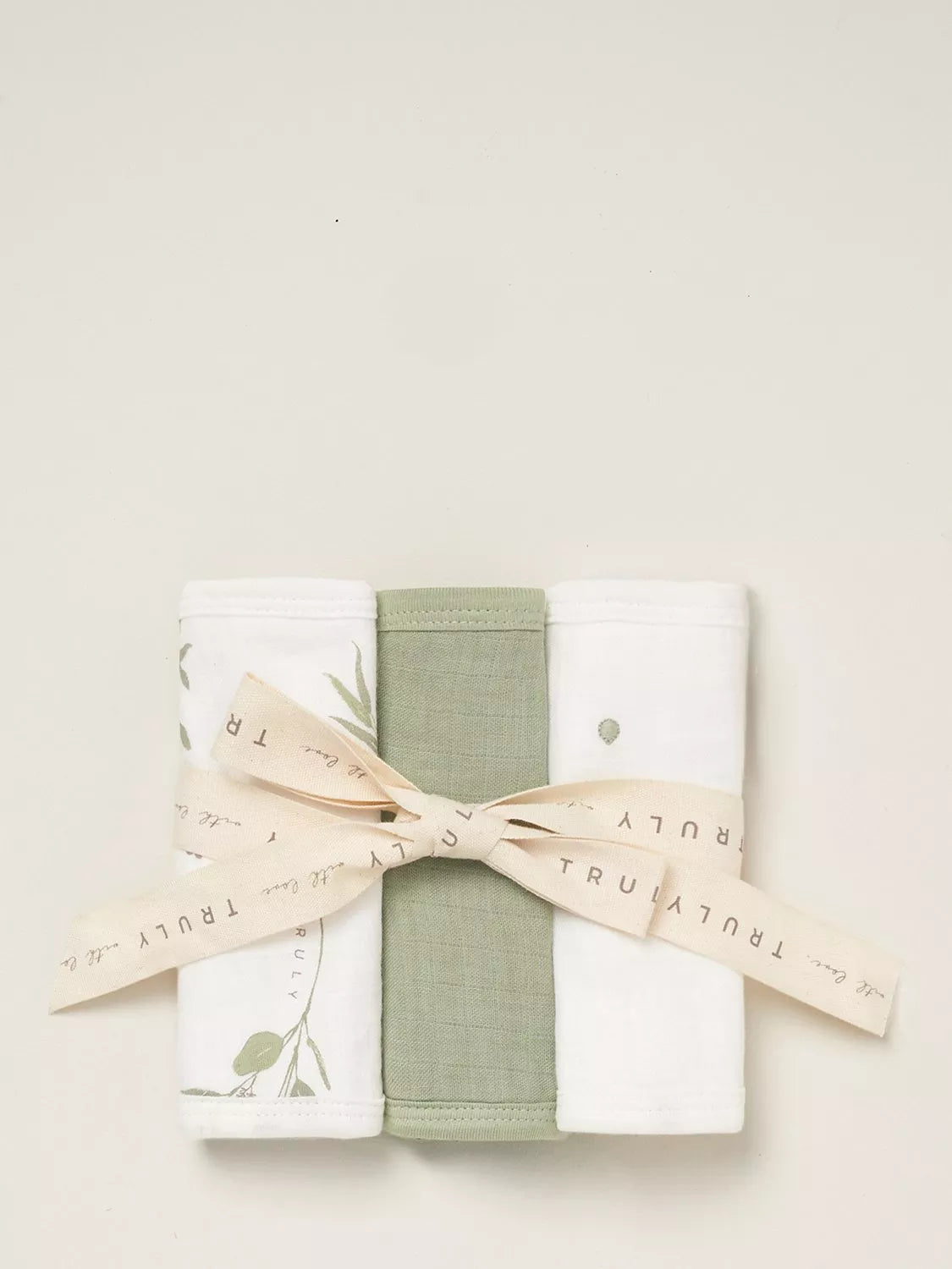 Truly baby bibs eucalyptus print set of 3 - British product