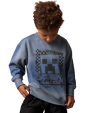 Angel & Rocket Kids' Minecraft Cotton Sweatshirt, Blue