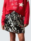 Angel Rocket Kids Natala Disco A Line Sequin Silver