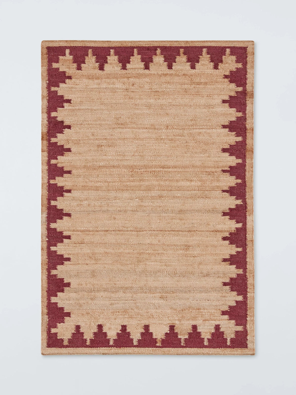John Lewis stepped chevron hand woven jute rug 120x180cm, imported from the UK