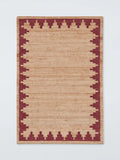 John Lewis stepped chevron hand woven jute rug 120x180cm, imported from the UK