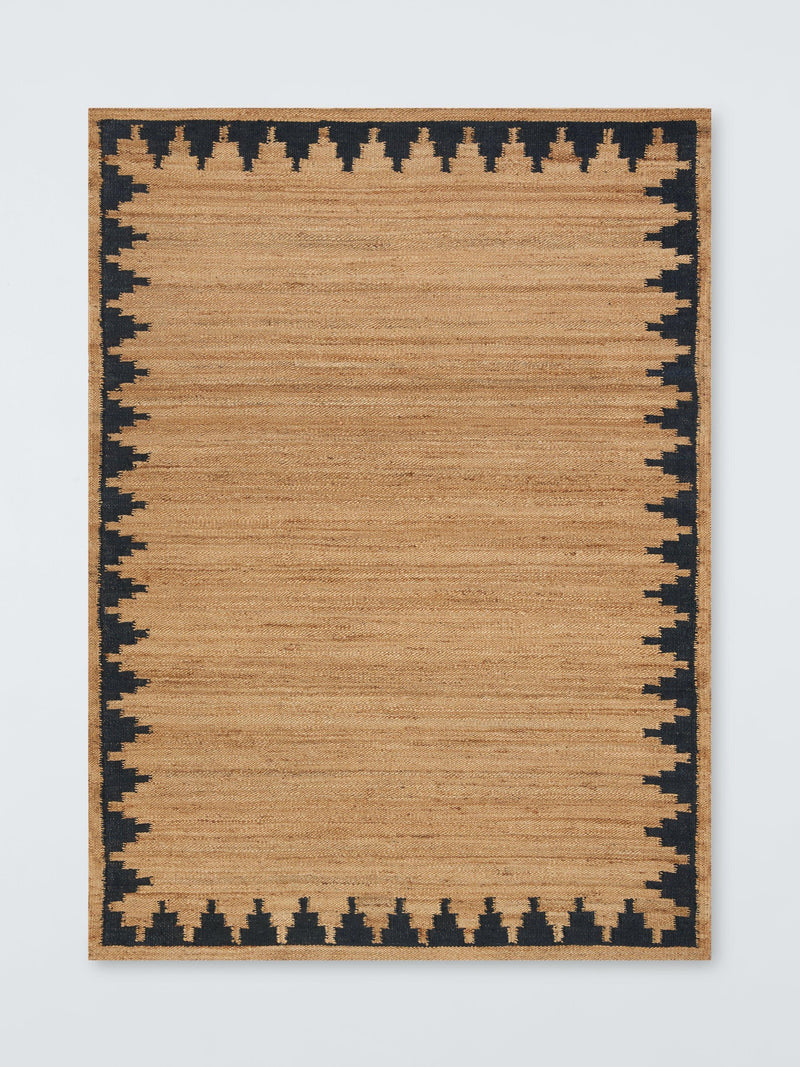 John Lewis stepped chevron hand woven jute rug 120x180cm, imported from the UK