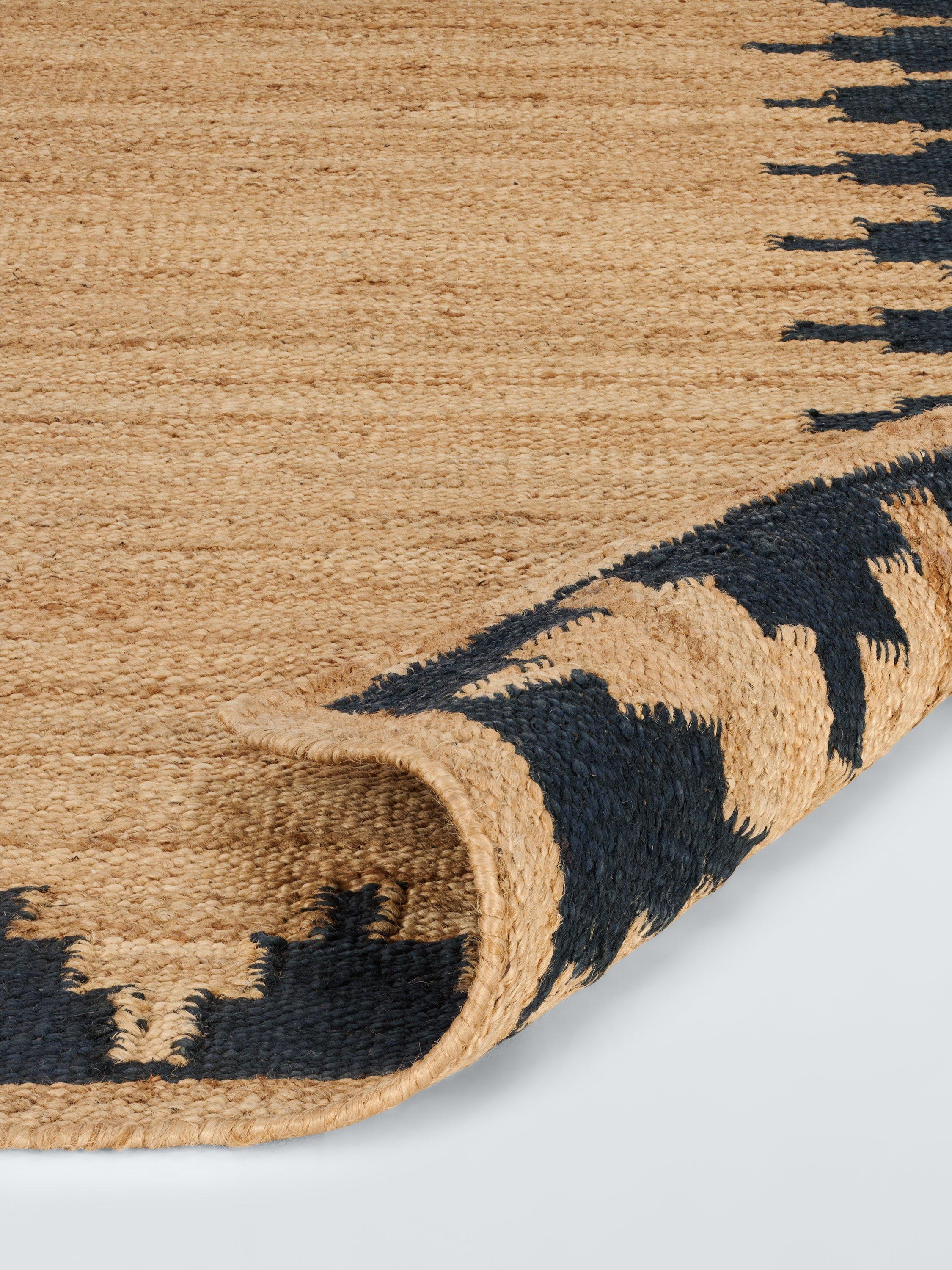 John Lewis stepped chevron hand woven jute rug 120x180cm, imported from the UK