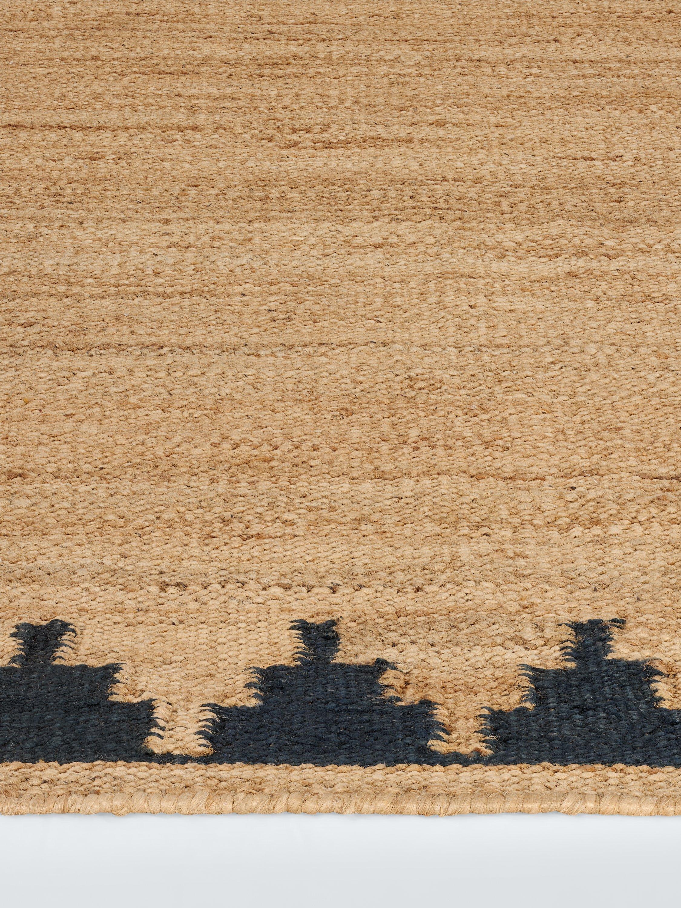 John Lewis stepped chevron hand woven jute rug 120x180cm, imported from the UK