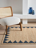 John Lewis stepped chevron hand woven jute rug 120x180cm, imported from the UK