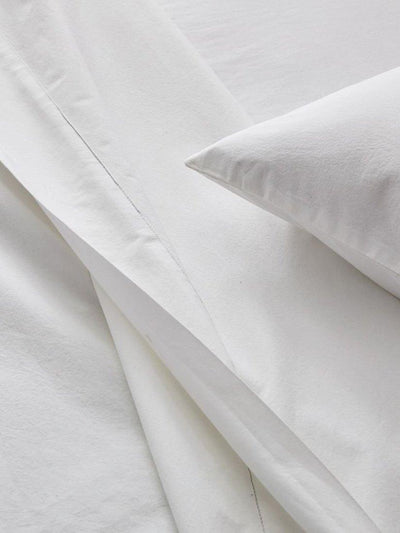 John Lewis west elm Organic Cotton Fitted Sheet White Bed Sheet- Buy online at McGrocer