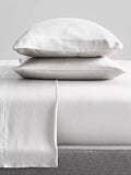 West Elm Spannbettlaken TENCEL Lyocell Weiß Doppel, UK-Version