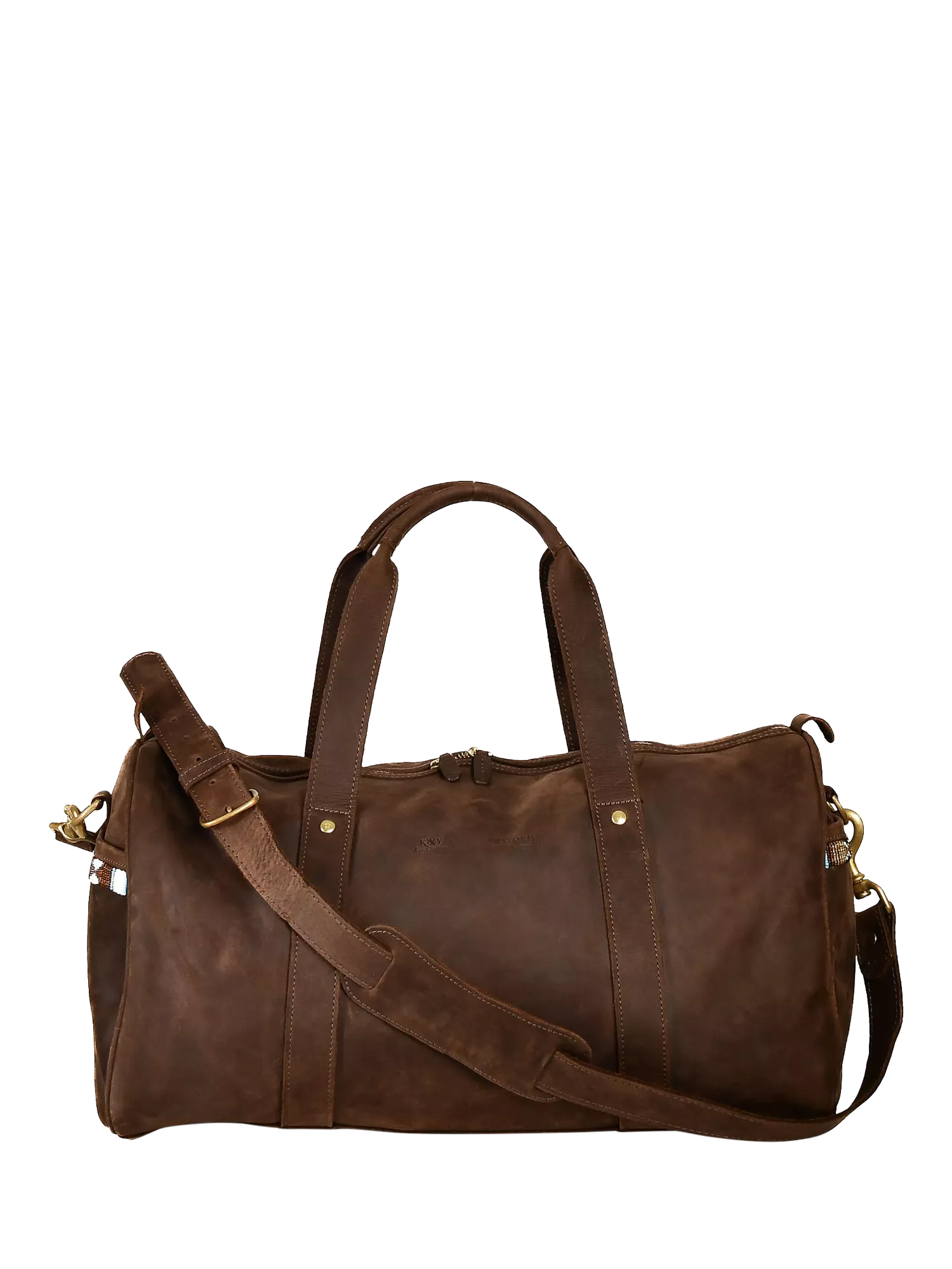 KOY leather duffle bag mocha, imported from the UK