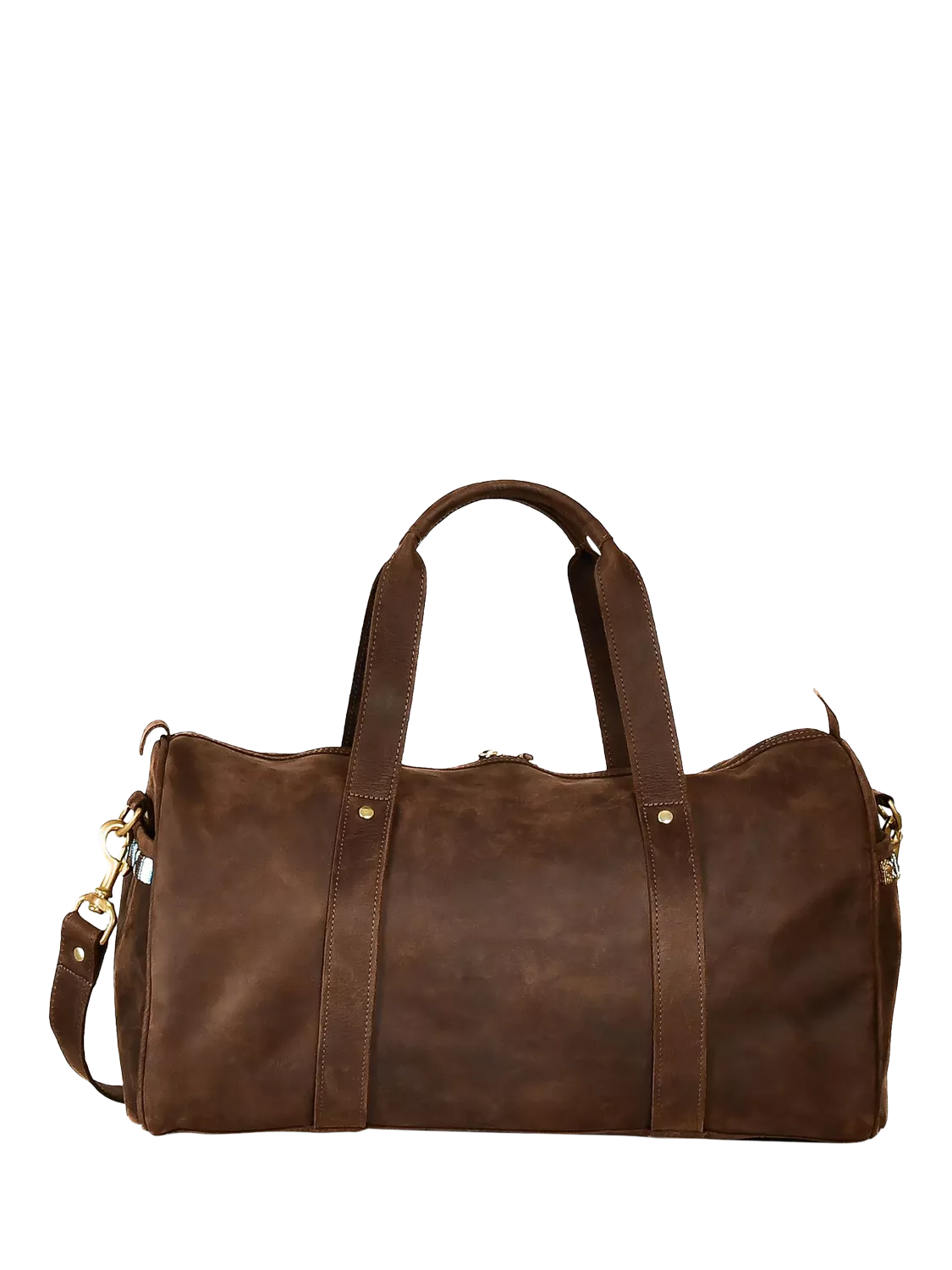 KOY leather duffle bag mocha, imported from the UK