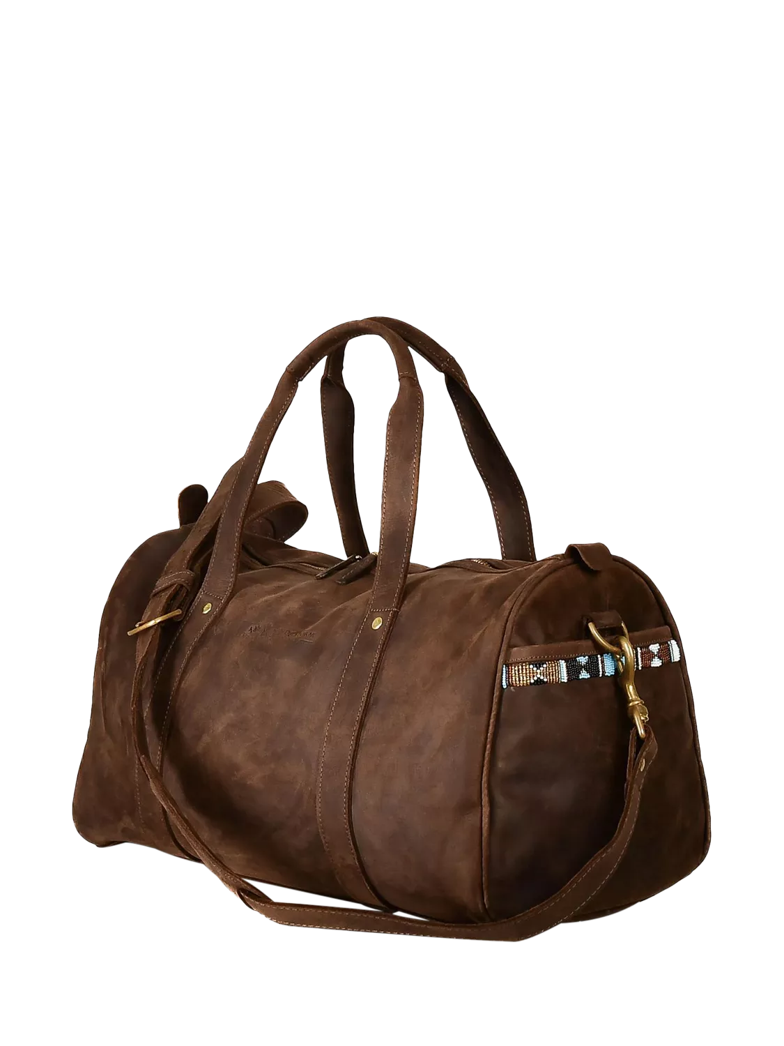 KOY leather duffle bag mocha, imported from the UK