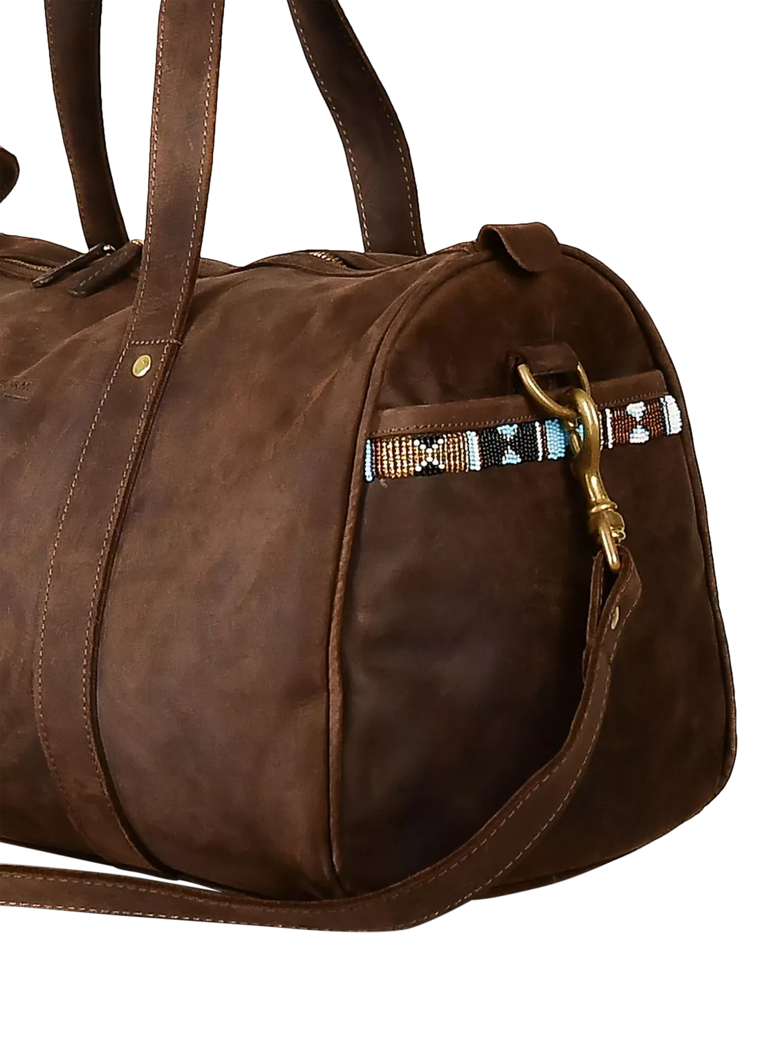 KOY leather duffle bag mocha, imported from the UK