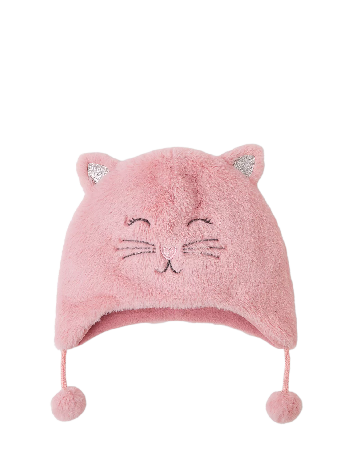 Flauschige Katzen-Trapper-Mütze von Angels by Accessorize für Kinder in Pink, UK-Version