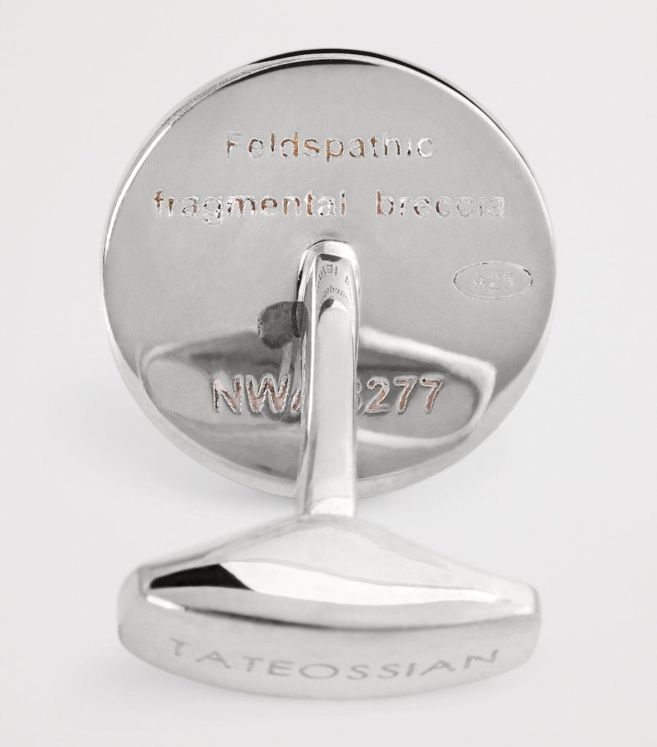 Tateossian silver meteorite cufflinks, UK version