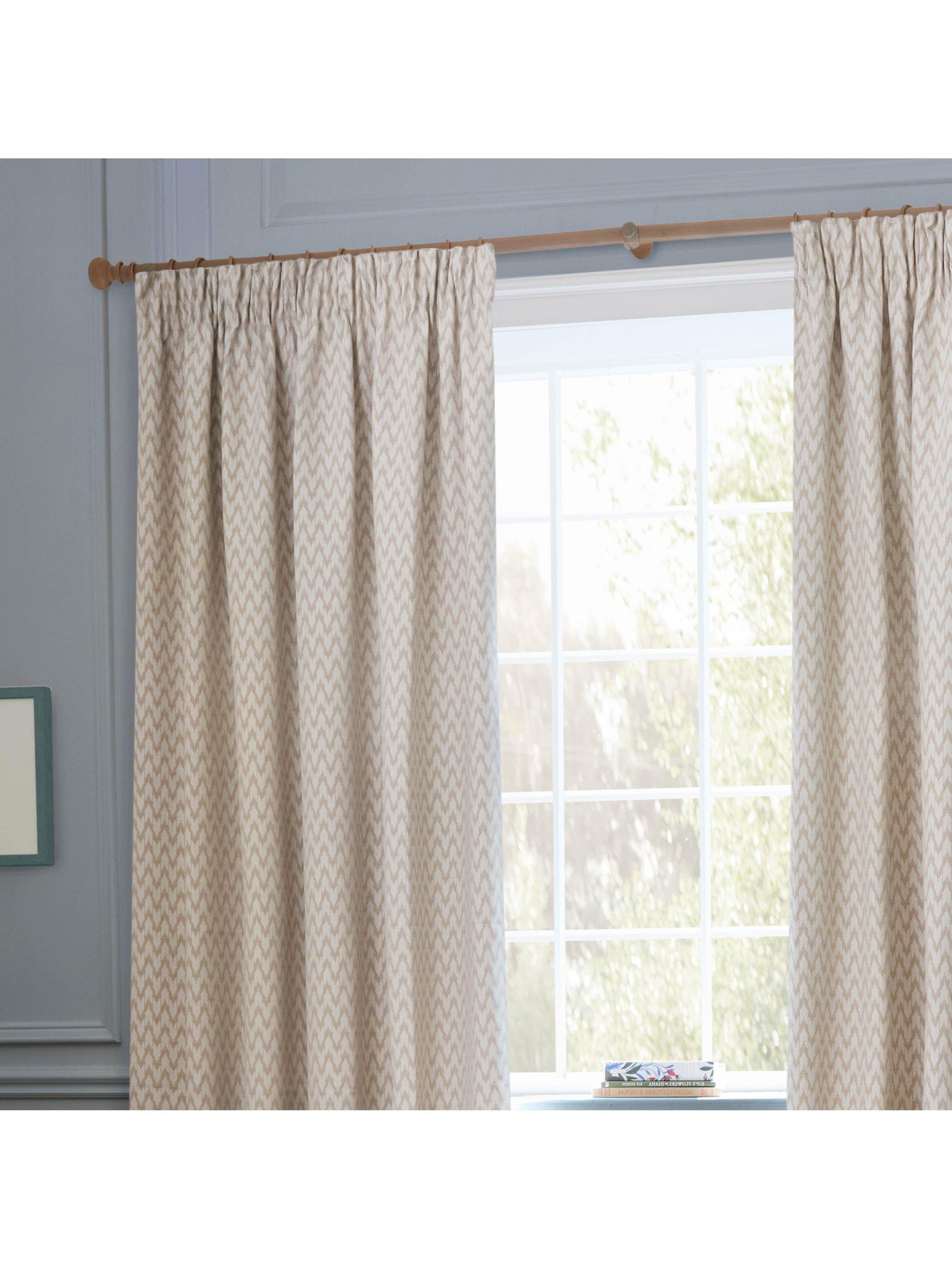 Sanderson Hutton gefütterte Bleistiftfalten-Vorhänge 137x117cm, importiert aus dem Vereinigten Königreich