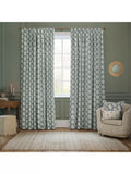 Sanderson Sessile Leaf Pair Lined Pencil Pleat Curtains, Delph Blue, W117 x Drop 137cm
