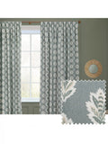 Sanderson Sessile Leaf pencil pleat curtains pair 137x117cm (British brand)