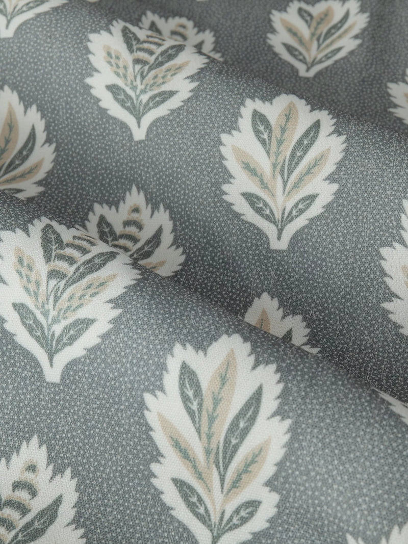Sanderson Sessile Leaf pencil pleat curtains pair 137x117cm (British brand)