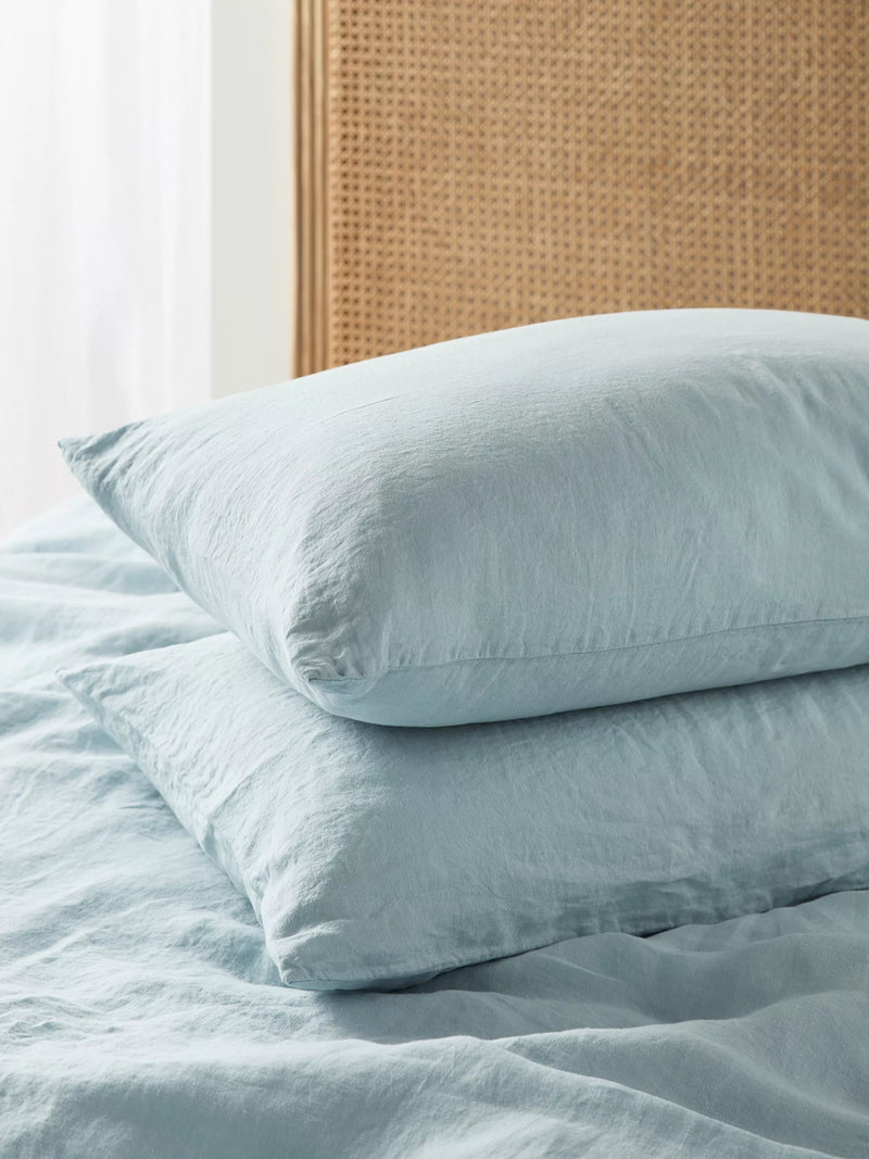 Bedfolk 100% Linen Super King Pillowcase Pair, L75 x W50cm