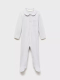 Mango Baby Vigo Cotton Sleepsuit, Medium Blue