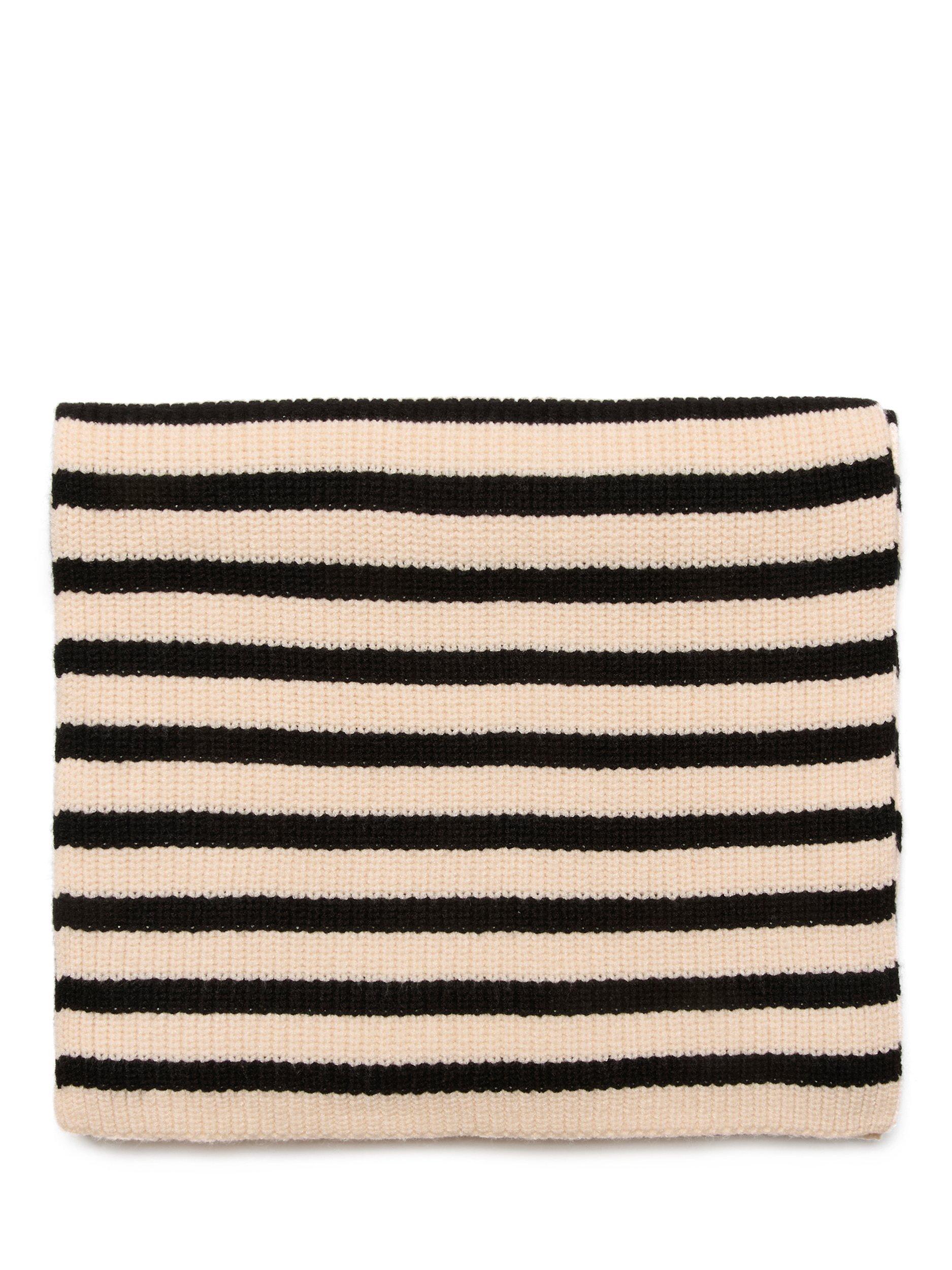 KAFFE Nia stripe scarf Sand Dollar/Black, UK version