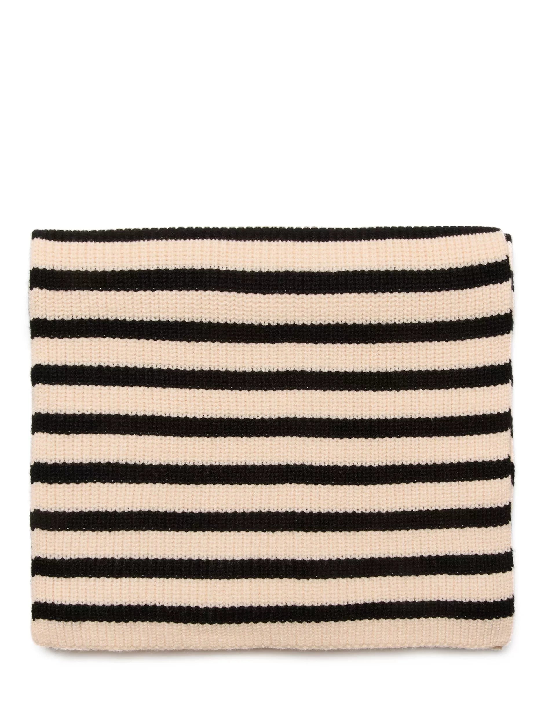 KAFFE Nia stripe scarf Sand Dollar/Black, UK version