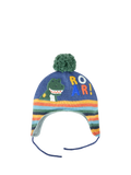 JoJo Maman Bébé Kids' Dinosaur Roar Hat, Indigo/Multi