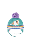 JoJo Maman Bébé Kids' Guinea Pig Embroidered Hat, Green/Multi