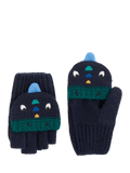 JoJo Maman Bébé Kids' Dinosaur Gloves, Navy/Multi