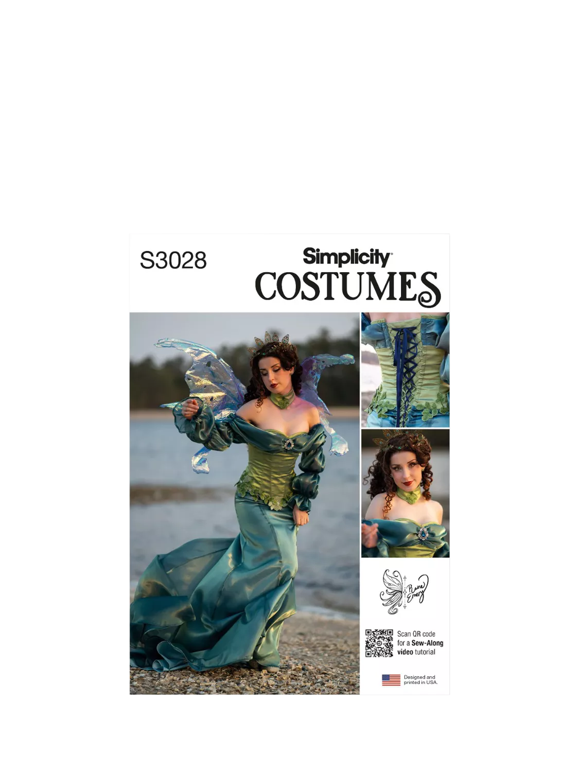 Simplicity Misses' Water Fairy Fantasy Costume Sewing Pattern, S3028, H5