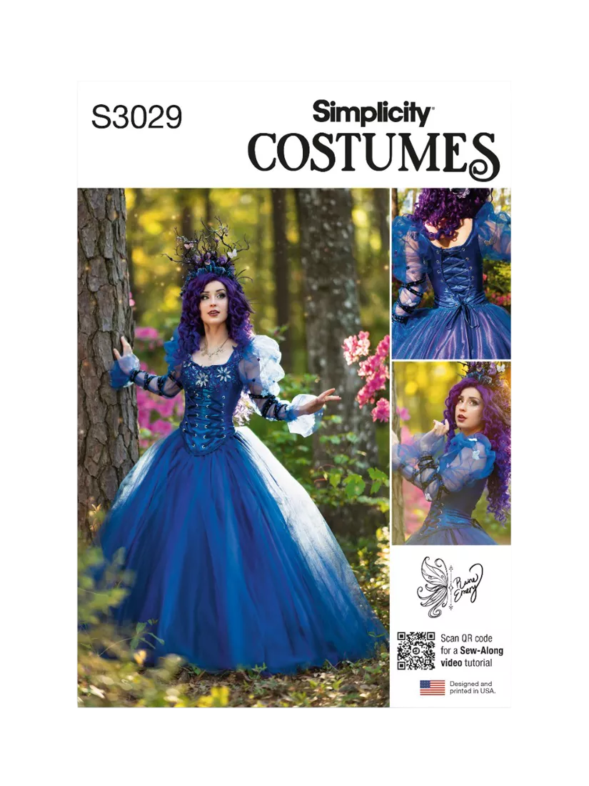 Simplicity Misses' Ball Gown Costume Sewing Pattern, S3029, H5