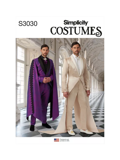 John Lewis Simplicity Men's Dramatic Suits Sewing Pattern S3030- Buy online at McGrocer