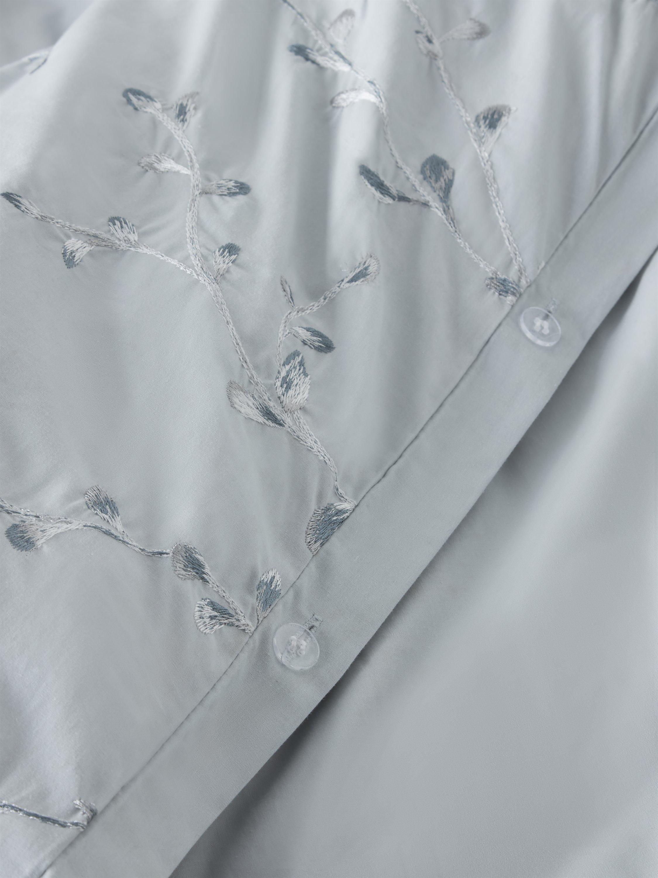 John Lewis Willow Trail bestickte Bettwäsche-Garnitur Doppelbett, importiert aus dem Vereinigten Königreich