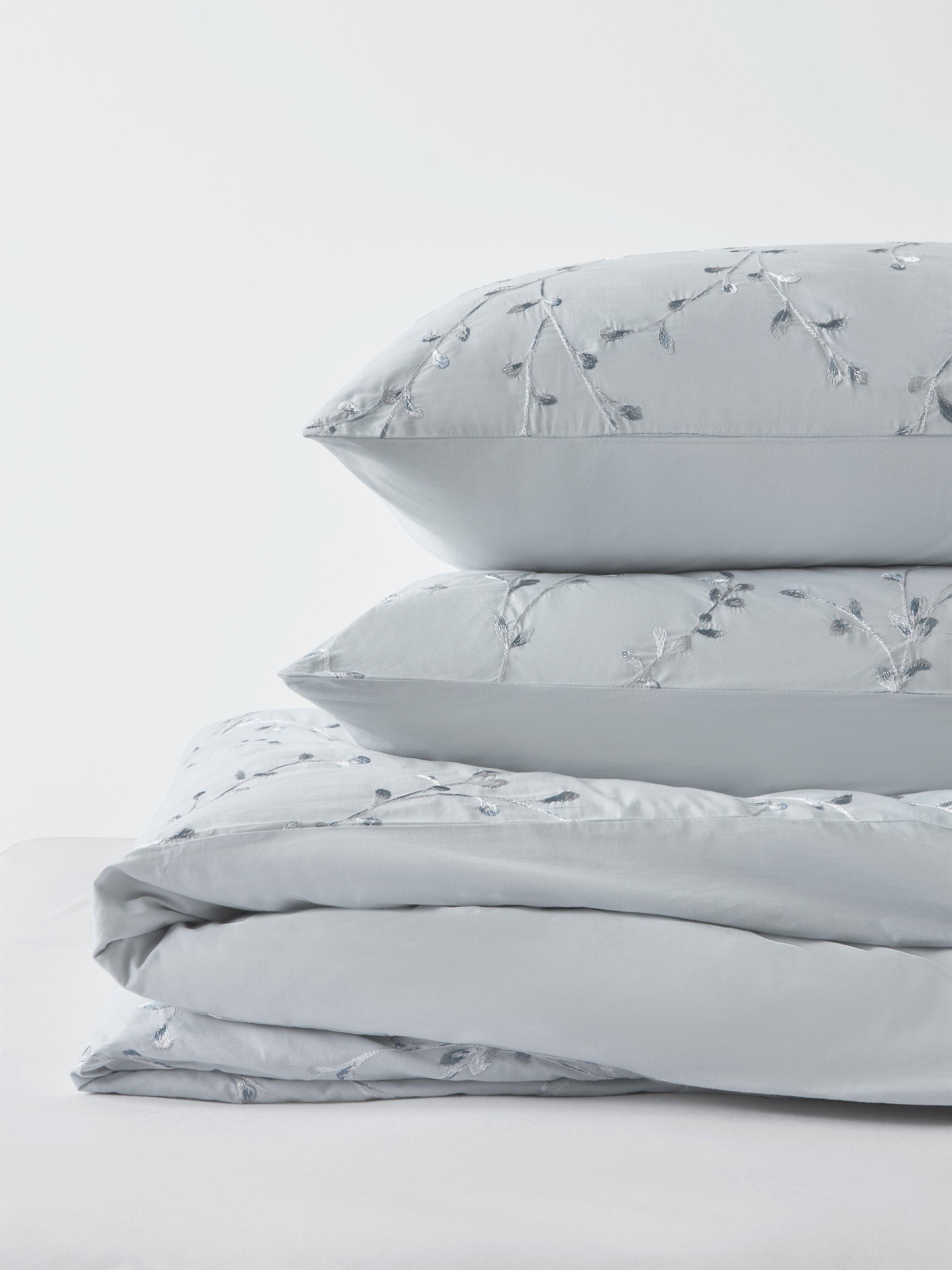 John Lewis Willow Trail bestickte Bettwäsche-Garnitur Doppelbett, importiert aus dem Vereinigten Königreich