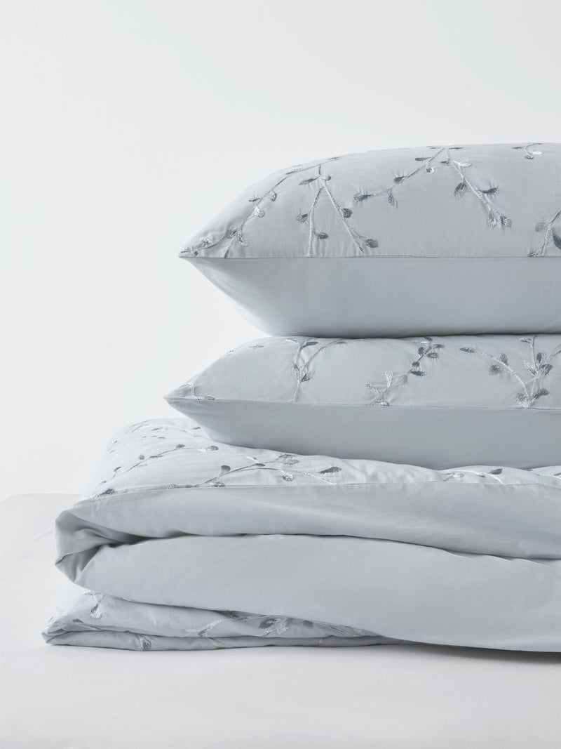 John Lewis Willow Trail bestickte Bettwäsche-Garnitur Doppelbett, importiert aus dem Vereinigten Königreich