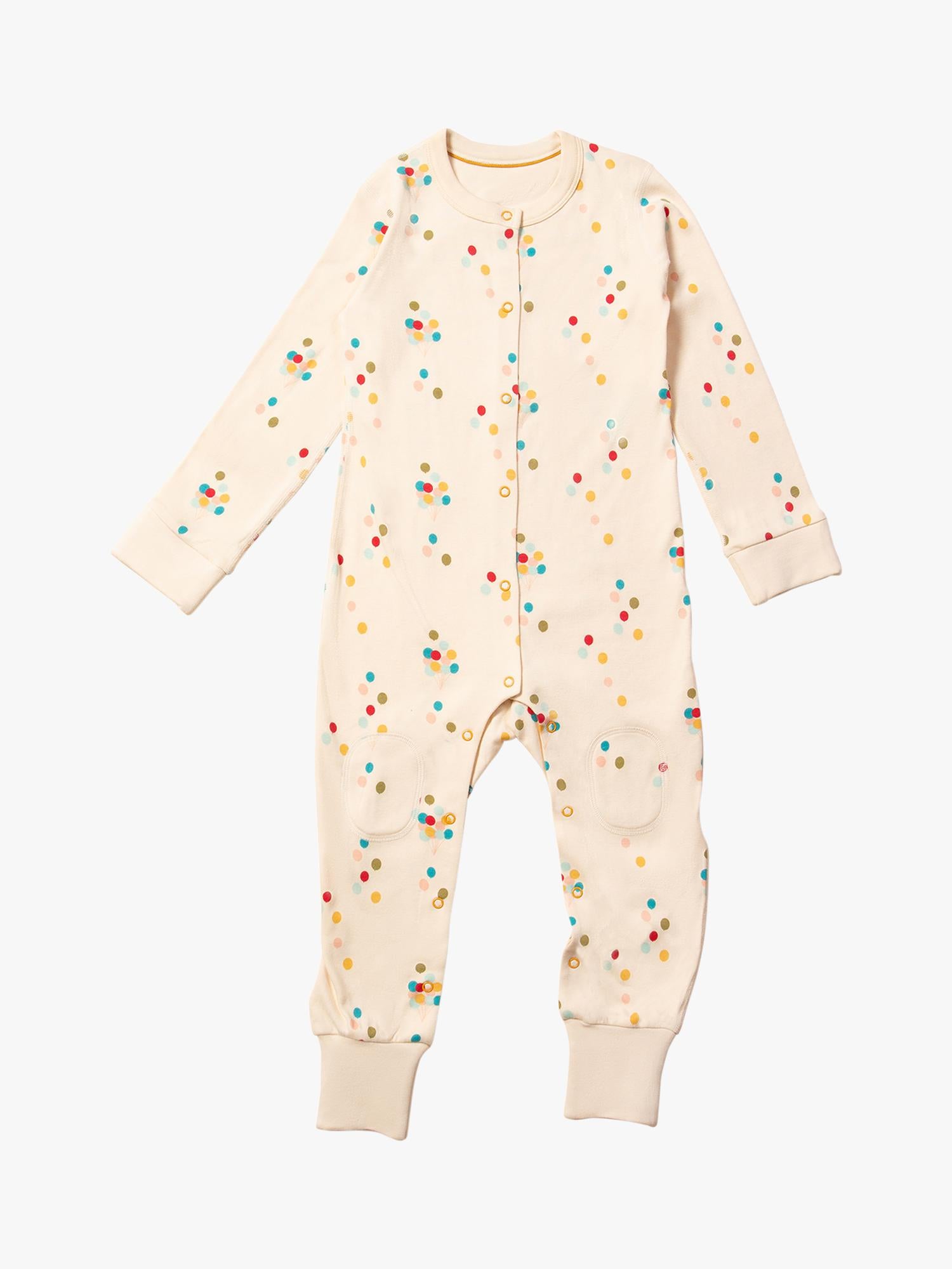 Little Green Radicals Baby Rainbow Balloons Onesie Cream Multi, UK version