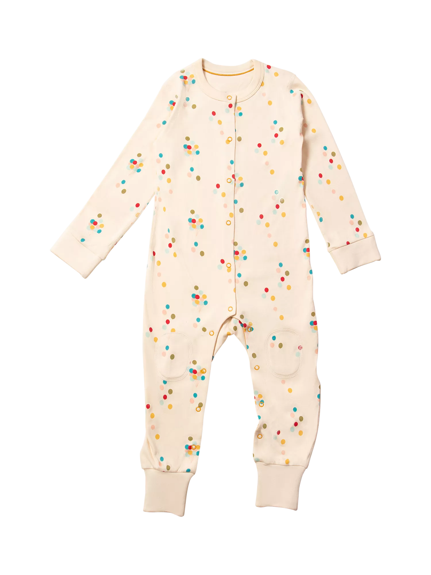 Little Green Radicals Baby Rainbow Balloons Adaptive Onesie, Cream/Multi - 18-24 months