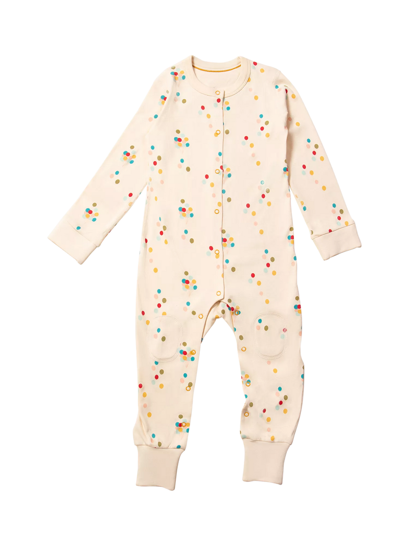 Little Green Radicals Baby Rainbow Balloons Adaptive Onesie, Cream/Multi - 18-24 months