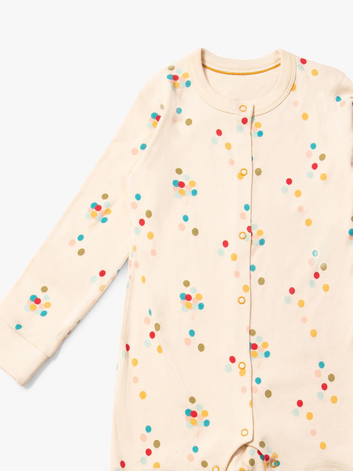 Little Green Radicals Baby Rainbow Balloons Onesie Cream Multi, UK version