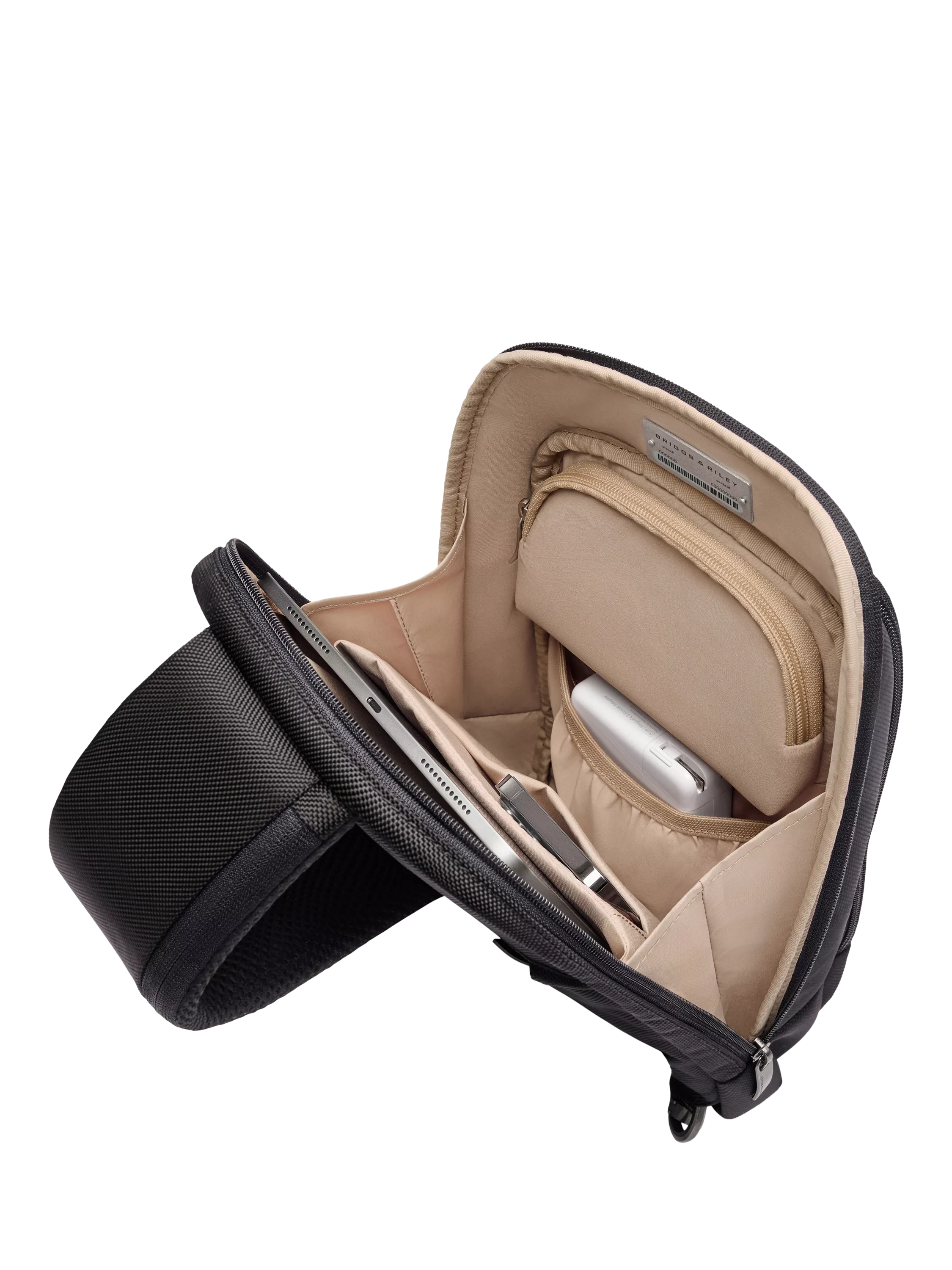 Briggs & Riley sling bag 8.6L black adjustable strap - British product