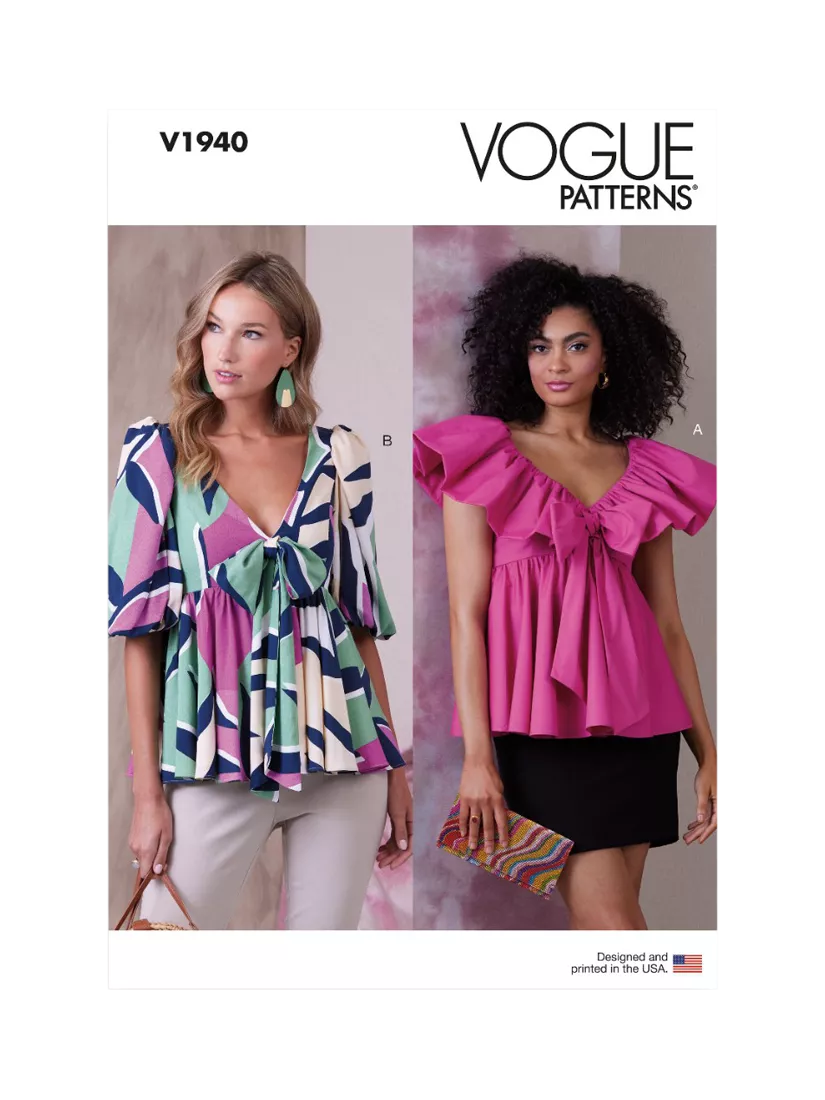 Simplicity Vogue sewing pattern empire waist top (British brand)