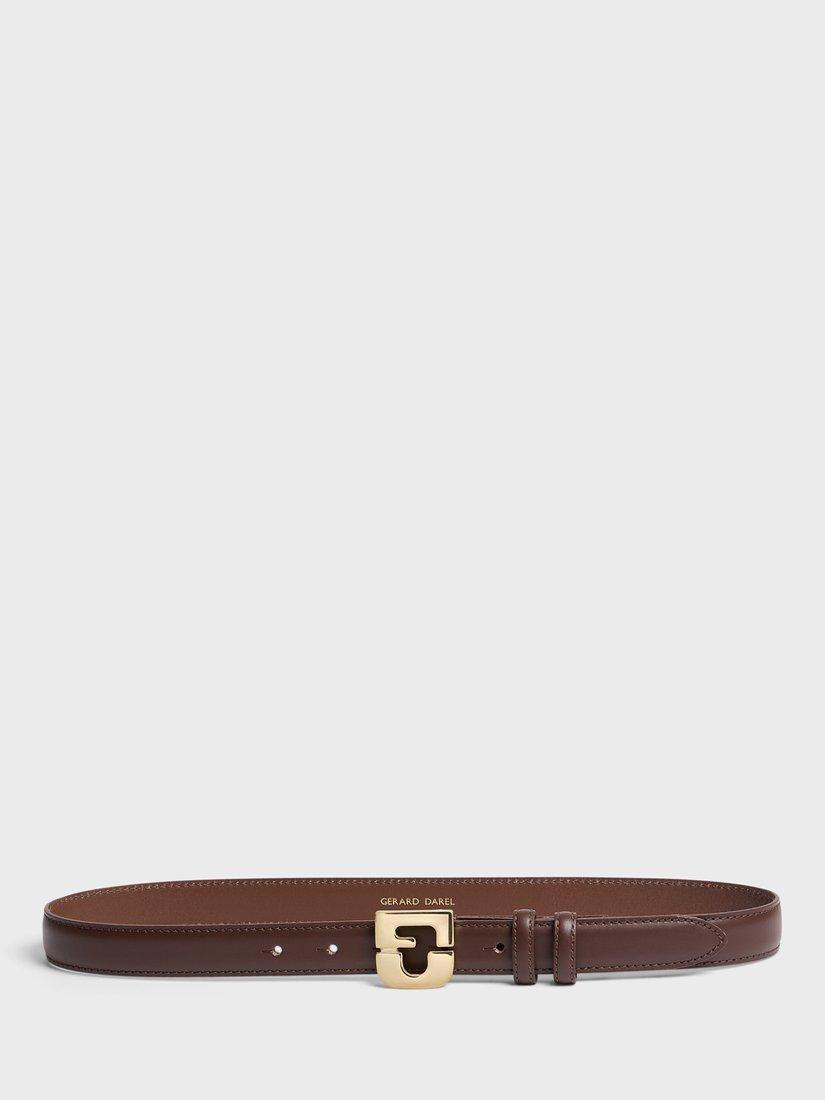 Gerard Darel plain leather belt regular width (British brand)