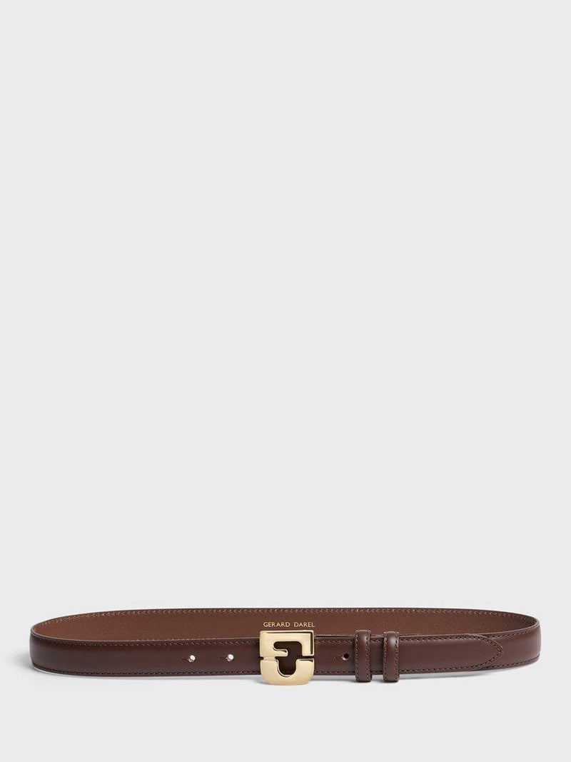 Gerard Darel plain leather belt regular width (British brand)