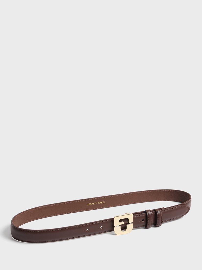 Gerard Darel plain leather belt regular width (British brand)