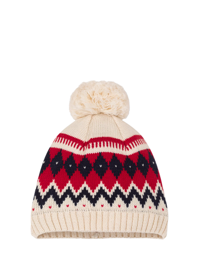 John Lewis Petit Bateau Baby Wool Blend Bobble Hat Avalanche Multi- Buy online at McGrocer