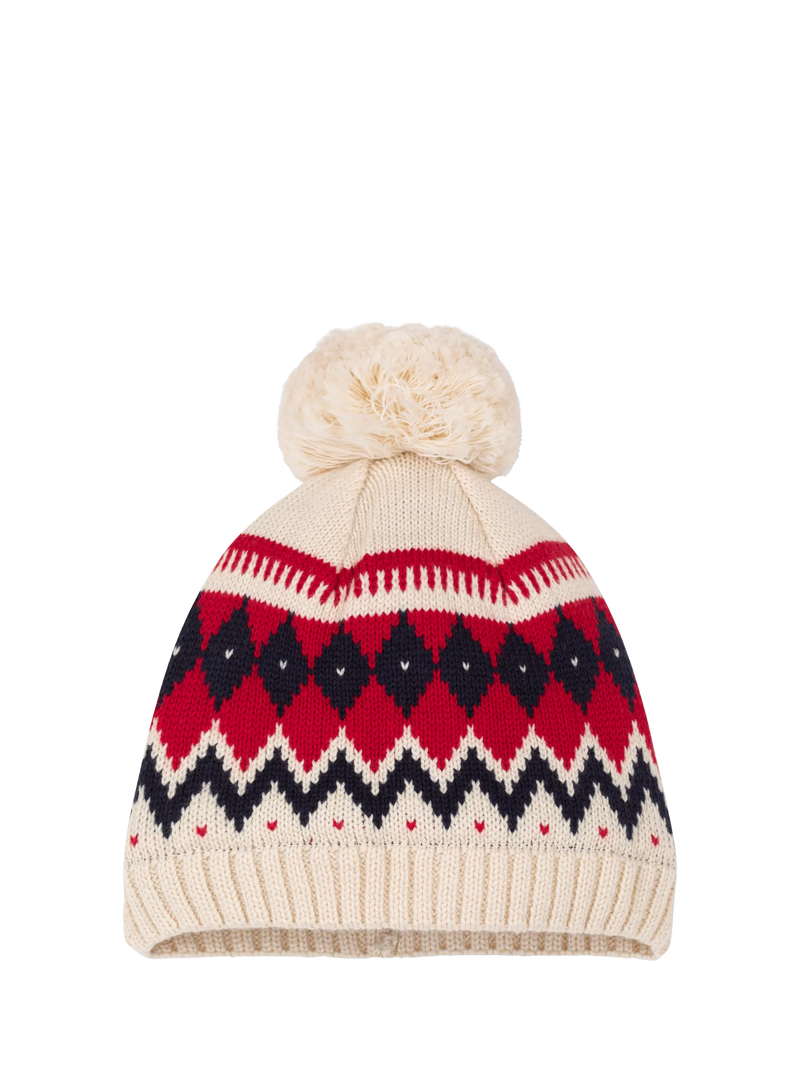 Petit Bateau Baby Bobble Hat Avalanche Multi, imported from the UK
