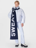 Sweaty Betty jacquard scarf navy blue (British brand)