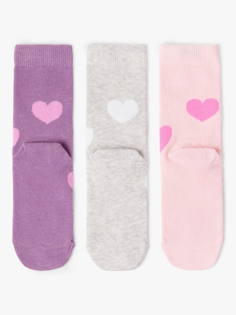 Lindex kids heart socks pack of 3, imported from the UK