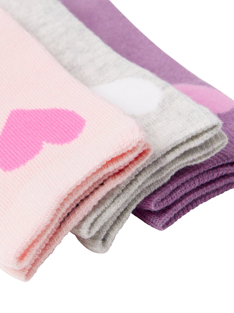 Lindex kids heart socks pack of 3, imported from the UK